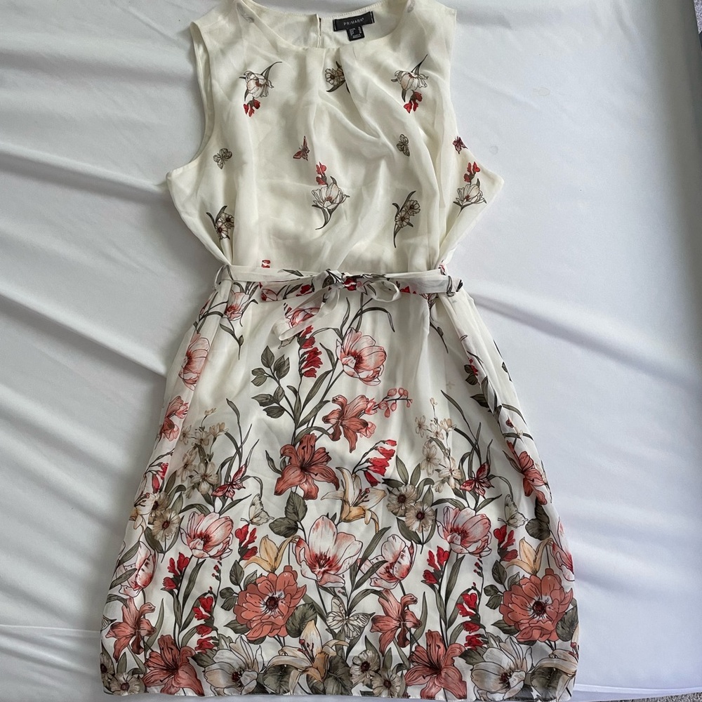 Primark, 12, Off white, floral, dress